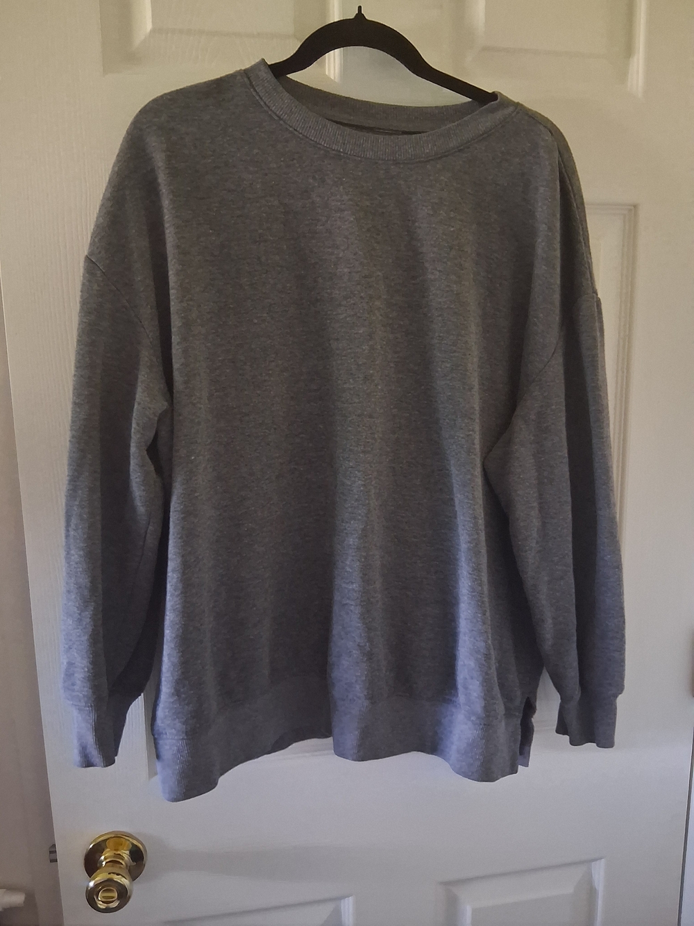 Womens Crewneck Sweater in Heather Gray - Timeless Comfort